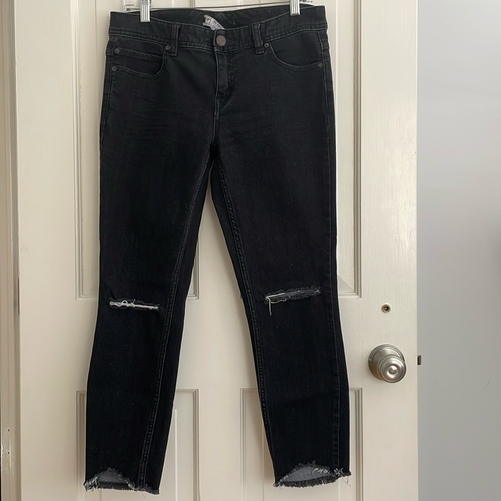 Free People Black Denim Jeans W 29